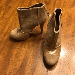 NWOT BCBGENERATION Gold High Heel Boots Size 7